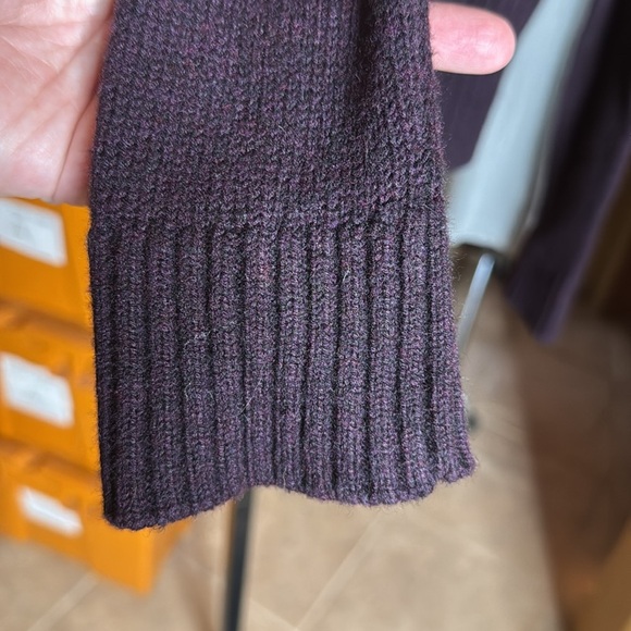 LOFT Women's Wool Blend Purple Button Up Sweater Cardigan Size Medium - Picture 7 of 8